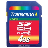 Transcend SDHC Card 4GB Class 2. Transcend