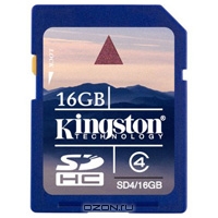 Kingston SDHC Card 16Gb, Class 4. Kingston Technology