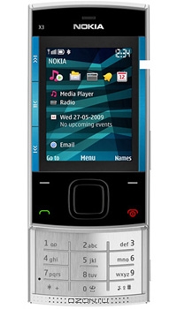 Nokia X3, Silver Blue