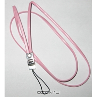 Шнурок кожа-металл розовый