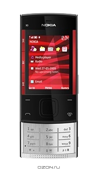 Nokia X3, Black Red