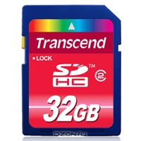 Transcend SDHC Card 32Gb, Class 2. Transcend