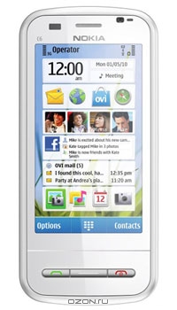 Nokia C6-00, White. Nokia