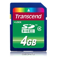 Transcend SDHC Class 4 4GB. Transcend