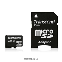 Transcend MicroSDHC class 2 4GB