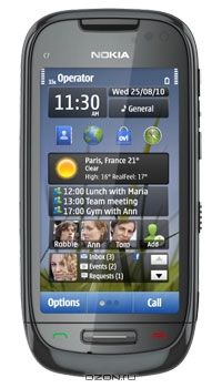 Nokia C7-00, Charcoal Black. Nokia