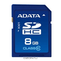 ADATA SD 8GB, Class 10. ADATA Technology Co., Ltd