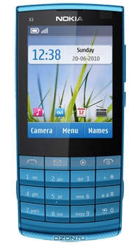 Nokia X3-02 Touch and Type, Petrol Blue