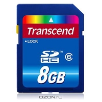 Transcend SDHC Class 6 8GB. Transcend