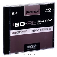 Intenso Blu-Ray 25GB, 2x, 1шт, Jewel Case (5201215)
