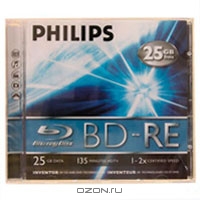 Philips BD-R 25GB, 4x, 1шт, Jewel Case, (9003)