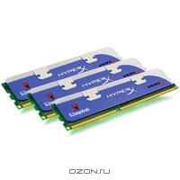Kingston DDR3 3072 MB 2000MHz, 3x1GB, XMP, KHX2000C9AD3K3/3GX
