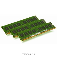 Kingston DDR3 6144 MB 1333MHz, 3x2GB, KVR1333D3N9K3/6G