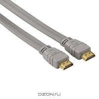 Hama кабель HDMI 1.3 M-M плоский, 1,5m, Grey
