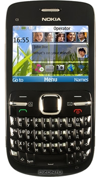 Nokia C3-00, Black. Nokia