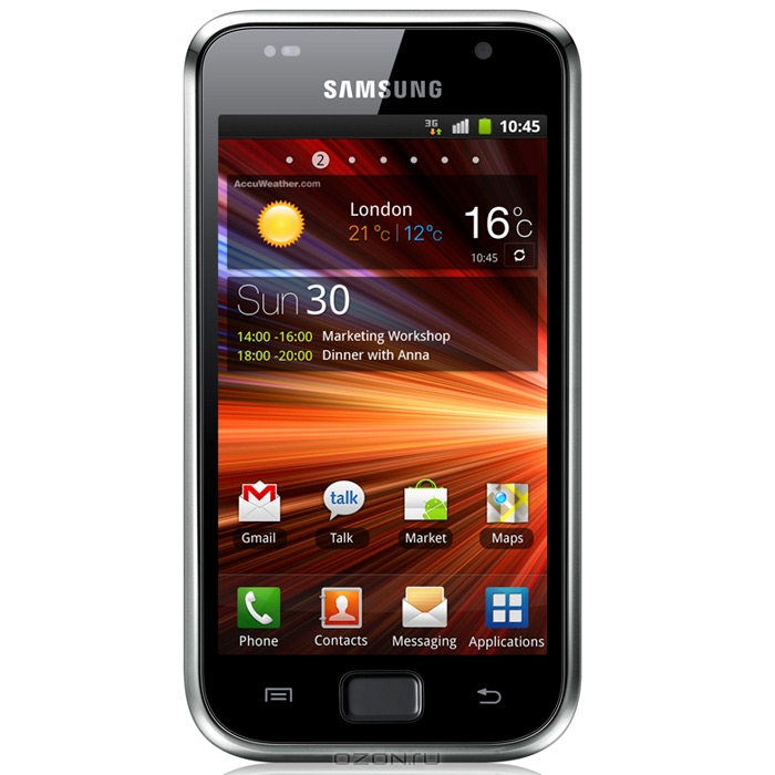 Samsung GT-i9001 Galaxy S Plus 8GB, Metallic Black